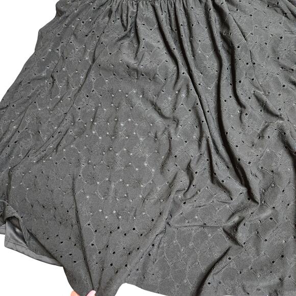 Torrid Mini Knit Eyelet Black Dress Size: 2 - Picture 3 of 5